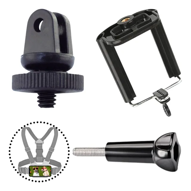 Kit Suporte Adaptador Celular P/ Gopro E Similares Completo