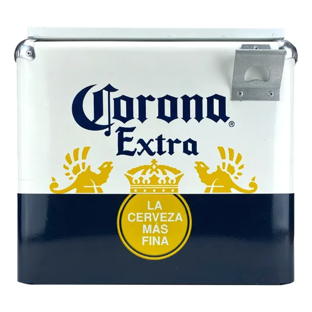 Hielera Corona Extra Métalica De 15 Litros Nevera Portatil