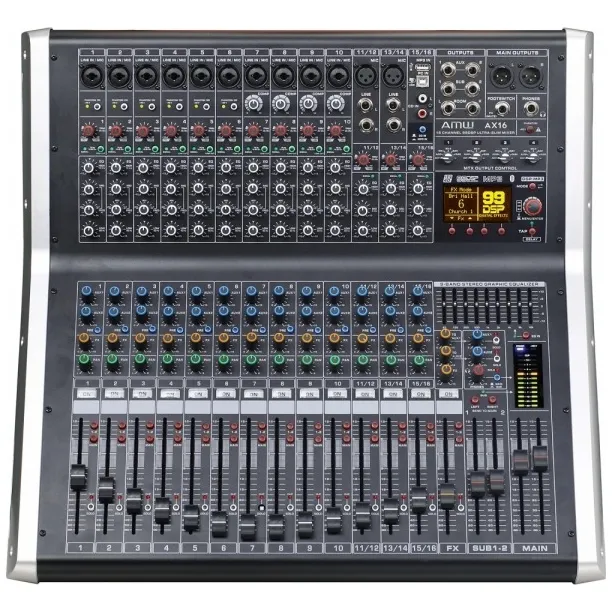 Amw Ax16 Mesa De Som 16 Canais Com Compressor/ Interface Usb
