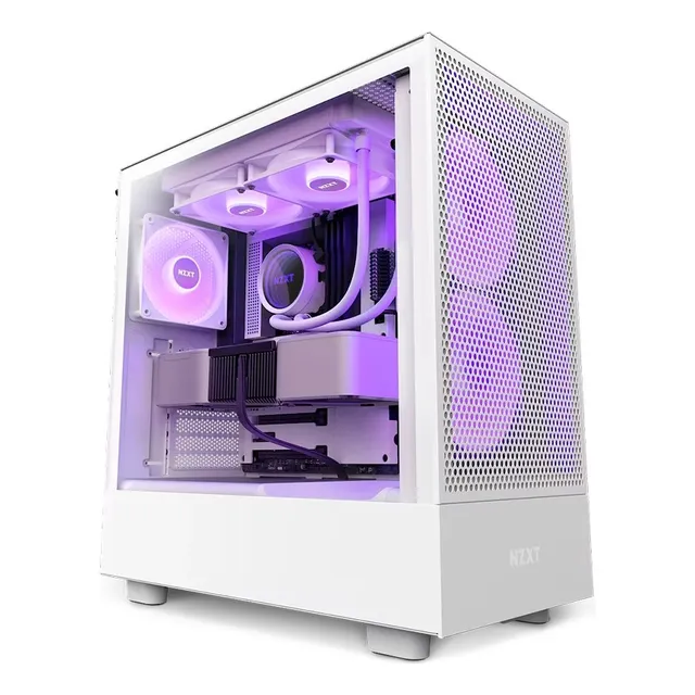 Caja Atx Nzxt H5 Flow Rgb (blanco) Color Blanco