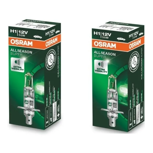 Bombillos X2 Osram H1 All Season 12v 55w Luz Amarilla