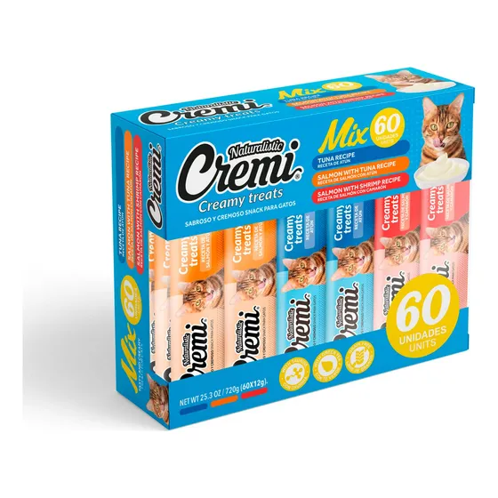 Snack Gatos - Cremi Caja Mix Sabores Del Mar 60un
