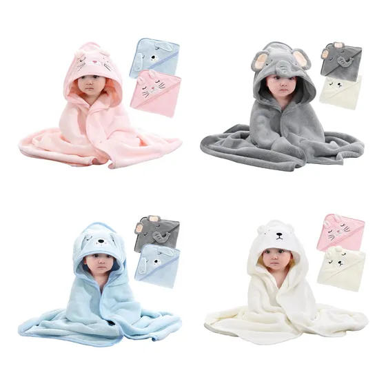 Toalla Manta Cobija Bebe Niños Suave Con Capota Multiusos 