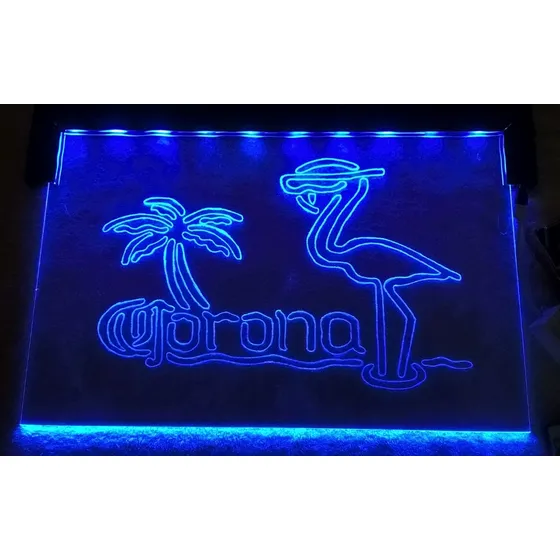 Letrero Anuncio Luminoso Led, Bar Logo Cerveza Corona 60x30