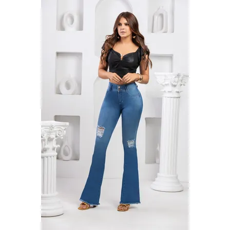 Jeans Carisma- Pushup Colombiano Original - Cod 1385-campana