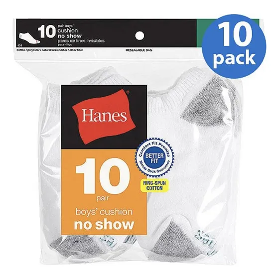 Medias Marca Hanes Para Niños(as) De Color Blanco