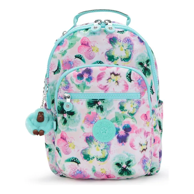Mochila Kipling 100 % Seoul Bts Aqua Blossom Color Agua