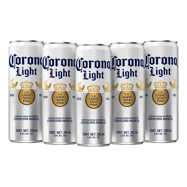 Cerveza Clara Corona Light 24 Latas De 355ml C/u