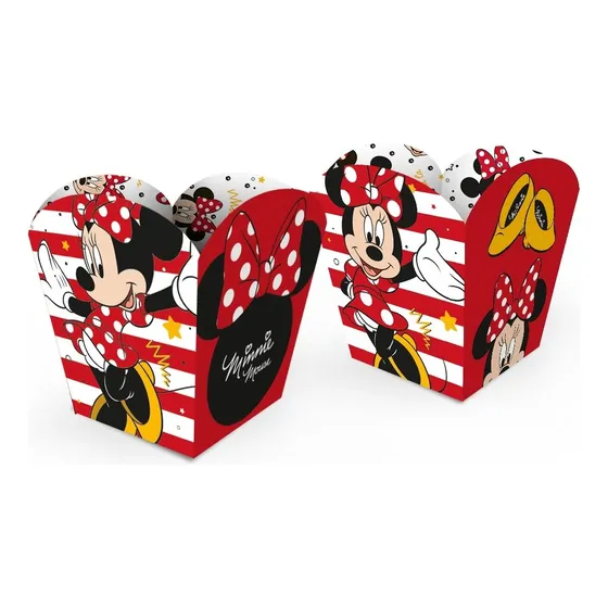 8 Cachepots Centro Mesa Porta Doces Festa Minnie Mouse