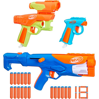 Nerf N Series Gear Up Pack, 3x Blasters, 18 Nerf N1 Dardo... Nerf N Series Gear Up Pack, 3x Blasters, 18 Nerf N1 Dardo...