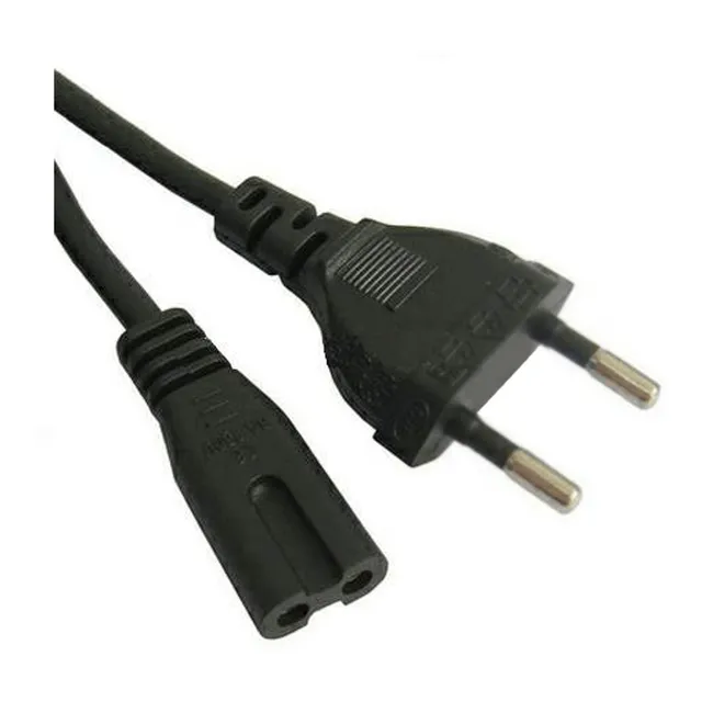 Cable De Poder Tipo 8 1.5 Metros De 220v Color Negro G-3 P-1