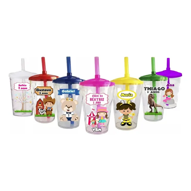 Kit C/ 30 Copos Twister Personalizado Lembrancinha Infantil