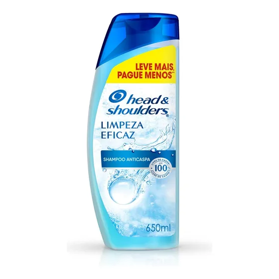Shampoo Anticaspa Head & Shoulders Limpeza Eficaz 650 ml