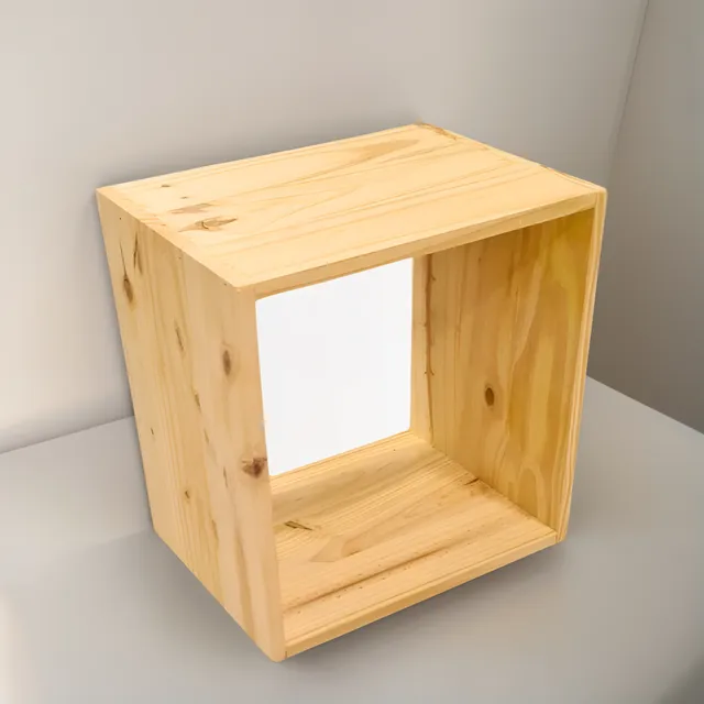 Cubo Estante Madera Modulo Flotante 40 X 40x 30 Pino