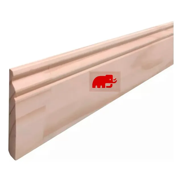 Zocalo Madera Natural Moldura Piso Suelo Con Forma 105 13mm
