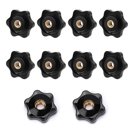 Pack De 10 Perillas Estrella 6 Puntas 1/4 PuLG - Rosca Hembr