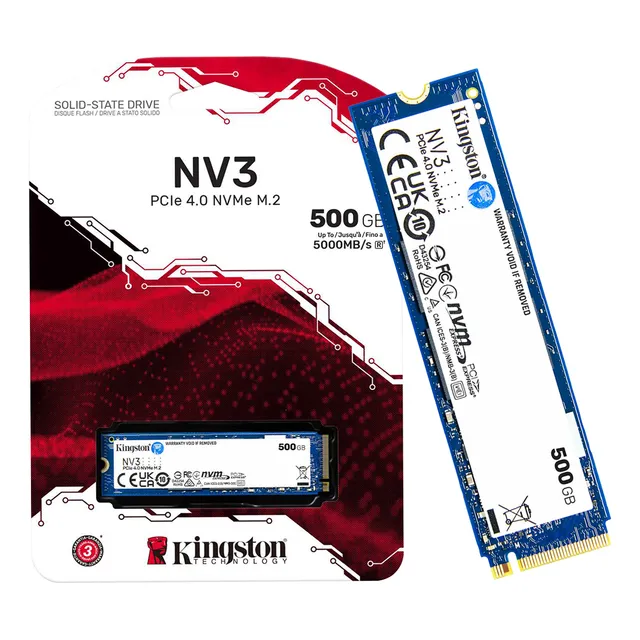 Disco Sólido Ssd 500 Gb Kingston Nv3 Nvme Pcie 4.0 Color Azu Color Azul