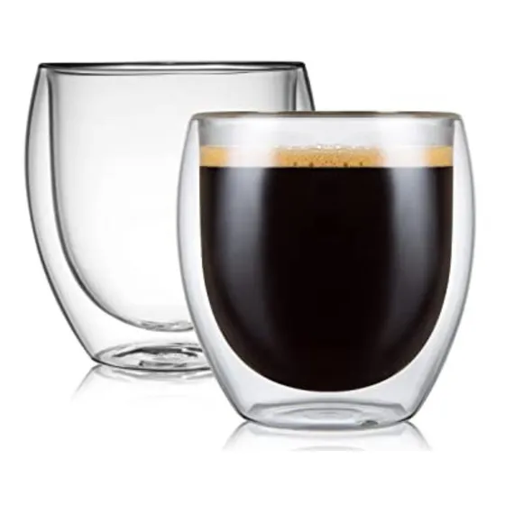 Xícara Vidro Duplo Sem Alça Nespresso Dolce Gusto 2un 250ml