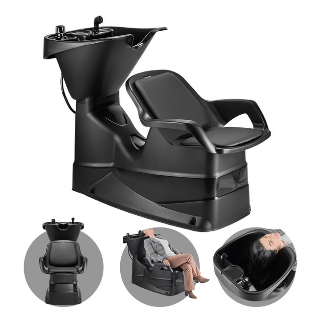 Lavatório Estofado Champ Dompel Para Cabeleireiro Salão Beleza E Barbeiro Cor Preto Lavatório Estofado Champ Dompel Para Cabeleireiro Salão Beleza E Barbeiro Cor Preto