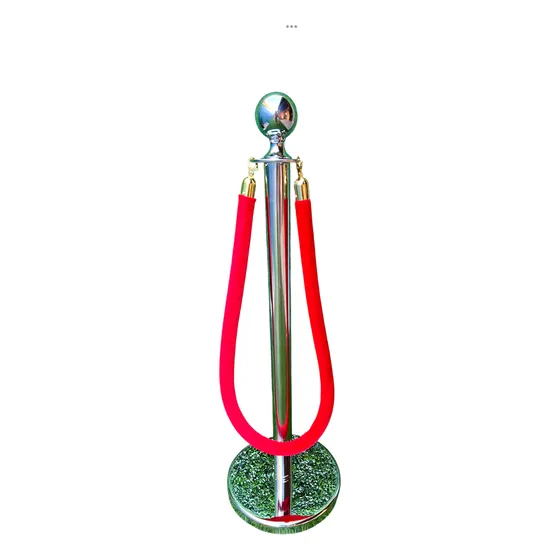 Separador De Fila Emperador Color Plateado Con Cordón Rojo