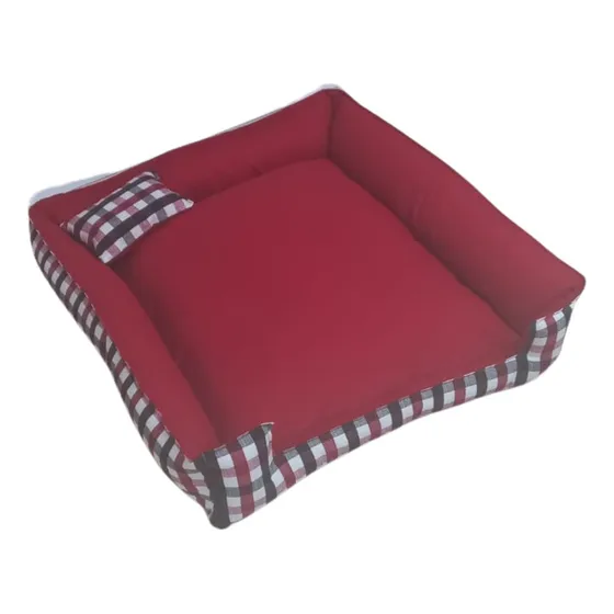 Cama Cachorro Grande 70x80 Com Ziper Desmontavel E Lavavel Cor Vermelho