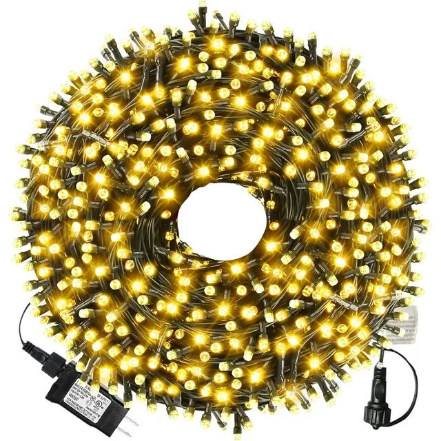 Serie Navideña Guirnalda De Luces 50m 400 Led 8 Modos Cálido Navidad Impermeables luz Decorativas Para Hogar Laspang