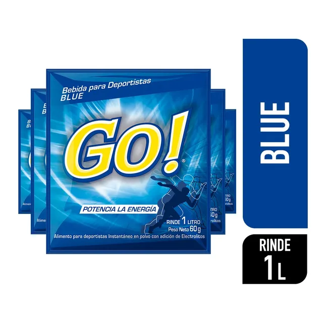 Pack 5 Sobres Bebida Isotónica Go! 60g - Elige Tu Sabor