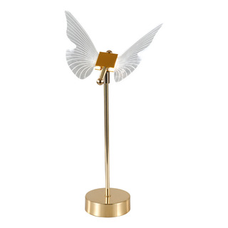 Abajur Moderno Dourado Butterfly 3 Cores De Luz 8w Bivolt Abajur Moderno Dourado Butterfly 3 Cores De Luz 8w Bivolt