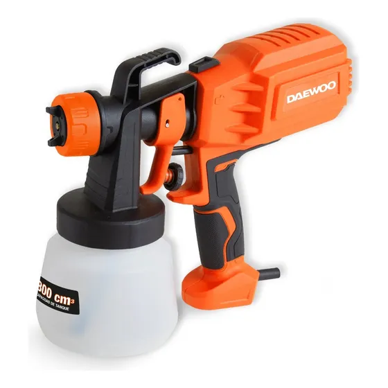 Pistola Para Pintar Daewoo Dwp1828 450w 800ml Con Compresor Color Negro/Naranjo