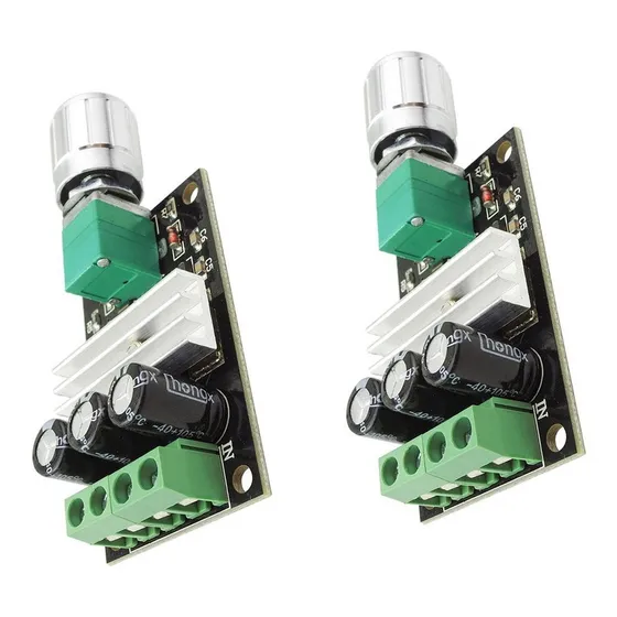 Tecneu 2 Piezas Modulo Control De Velocidad Pwm 6v A 28v 3a 80w Motor Dc 1203b