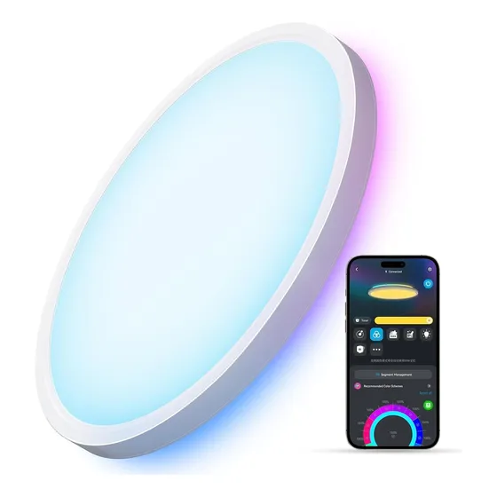 Lampara Inteligente Panel Led Rgb Wifi Alexa Google Siri 24w
