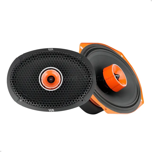 Bocina tipo coaxial Waraudio Rocket Pro 69 para carros, pickups & suv color naranja 6" x 9"