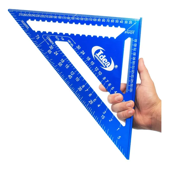 Esquadro Alumínio Triangular 12'' Pol Carpintaria Marcenaria