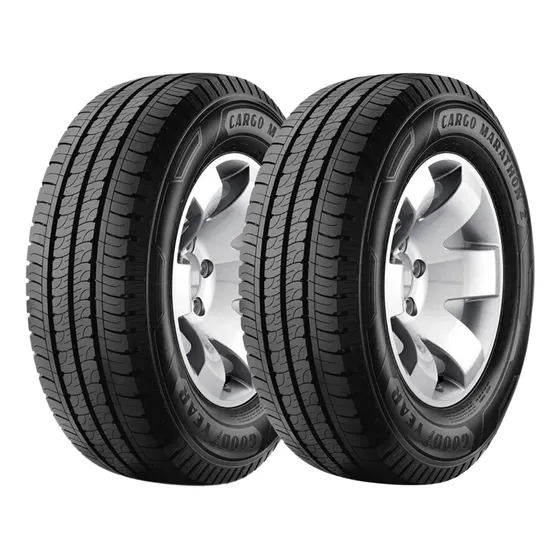 Kit 2 Pneus 185 R14 Carga 8 Lonas Kombi Vw Goodyear