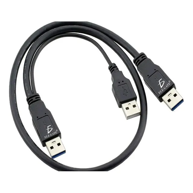 Cable USB A 2 USB Macho A Macho USB 2.0 X Disco Duro 40 Cm Color Negro Ele-Gate