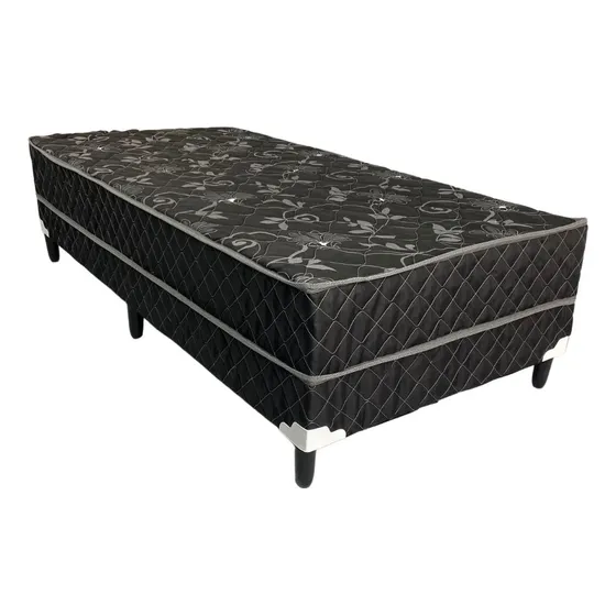 Cama Box Conjugado Solteiro Ortopédico Sonos Black 88x188