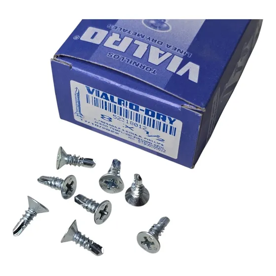 200 Tornillos Cab Frezada Punta Mecha Autoperf 8x1/2 - 13mm