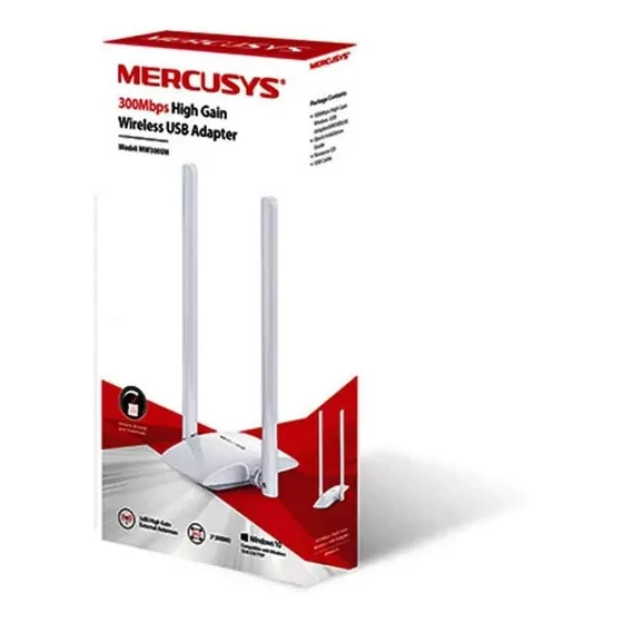 Adaptador Inalambrico Usb De Alta Ganancia Mercusys Mw300uh