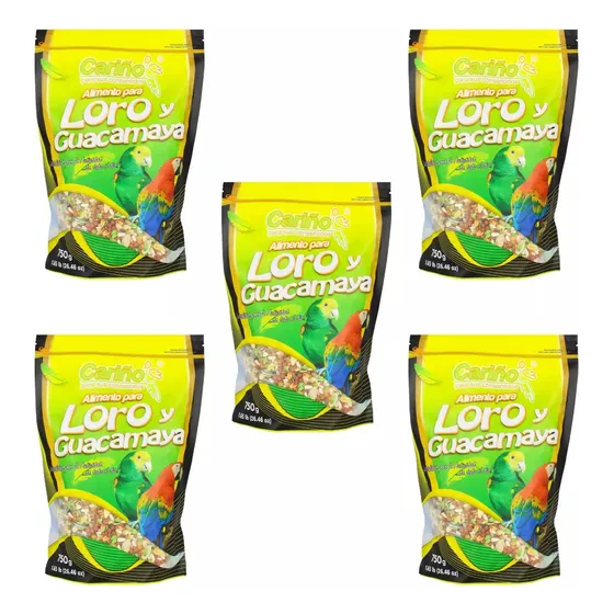 Alimento Completo Para Loros Pericos Y Guacamayas (5 Piezas)