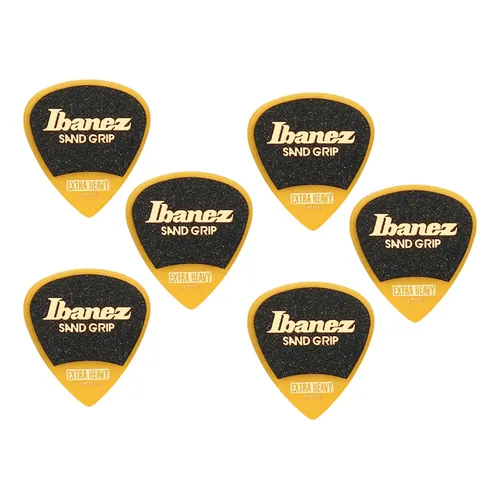 Kit 3 Palheta Guitarra Ibanez Sand Grip Wizard Extra Heavy Yellow