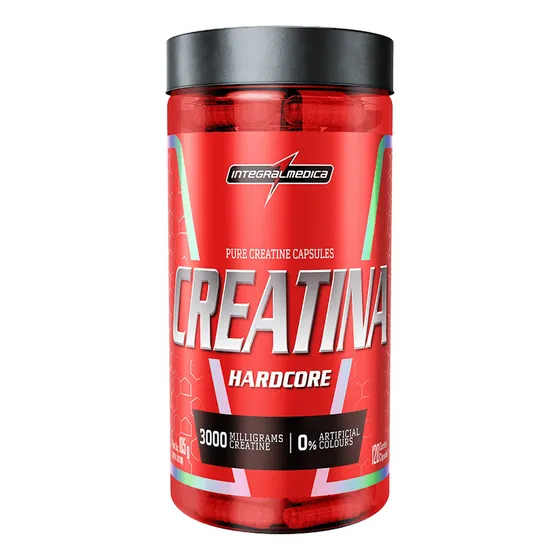 Creatina Hardcore 100% Pura Com 120 Capsulas Integralmedica