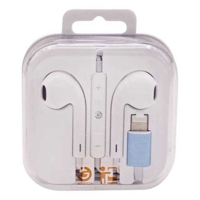 Auriculares Compatibles iPhone In Ear Manos Libres Micrófono Color Blanco