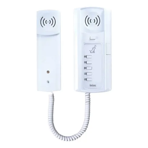 Telefono De Interfón Intec Bot-5 5 Botones Pared Blanco Blanco