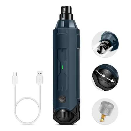 Cortador de Unha Pet Cachorro Gato Lixador Elétrico 6 Modos C/LED