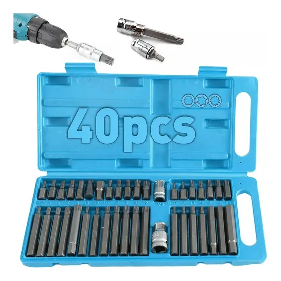 Puntas Hexagonales Torx Y Hexagonal Para Matraca 40 Piezas
