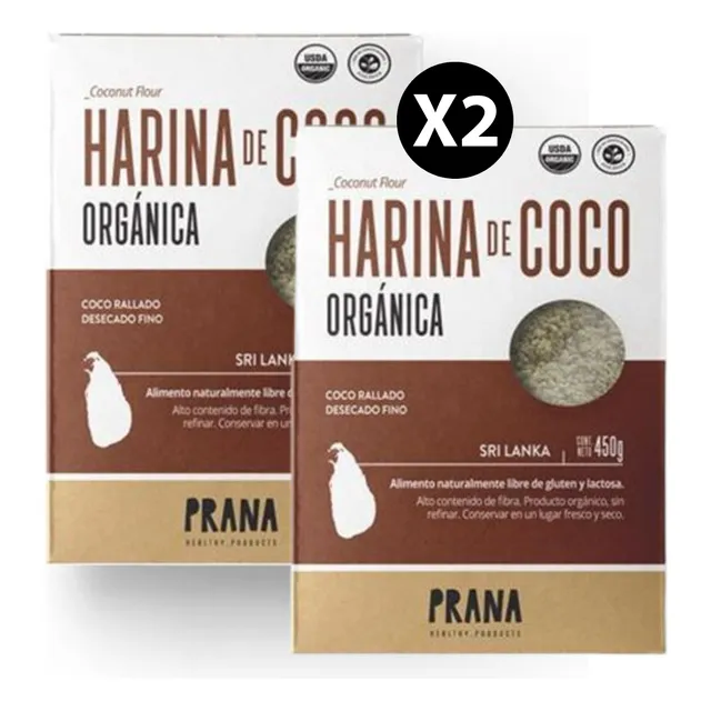 Harina De Coco Orgánica Prana X 450g (2u) Tresdeseosuy