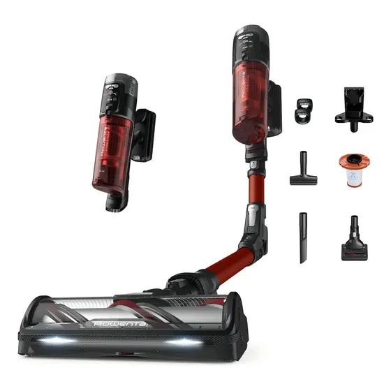 Aspiradora Inalámbrica Rowenta X-force Flex 13.60 Animal Color Rojo