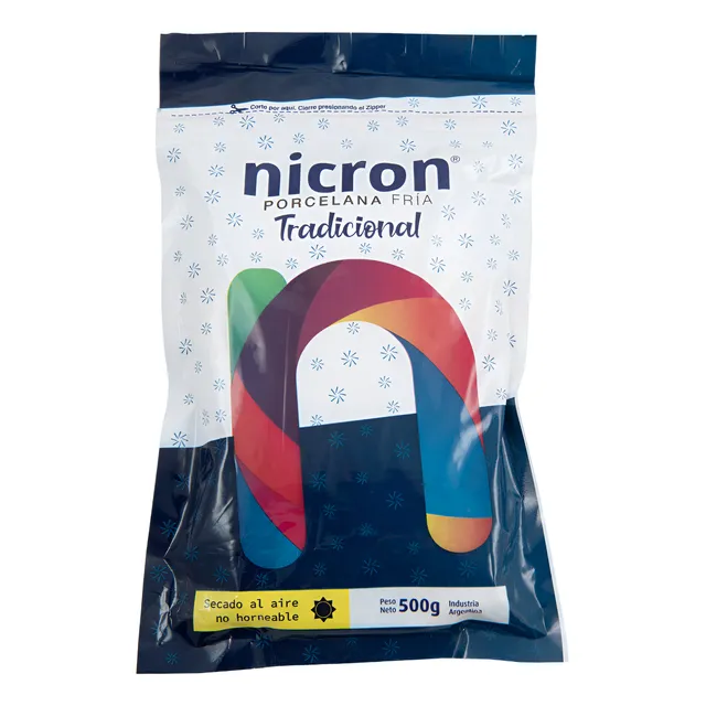 Porcelana Fría Nicron Tradicional 500grs Caja X20 Unidades