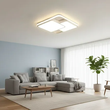 Luminária De Led Sobrepor Quadrada 32w Moderna 3 Em 1 Bivolt 127/220v Branco
