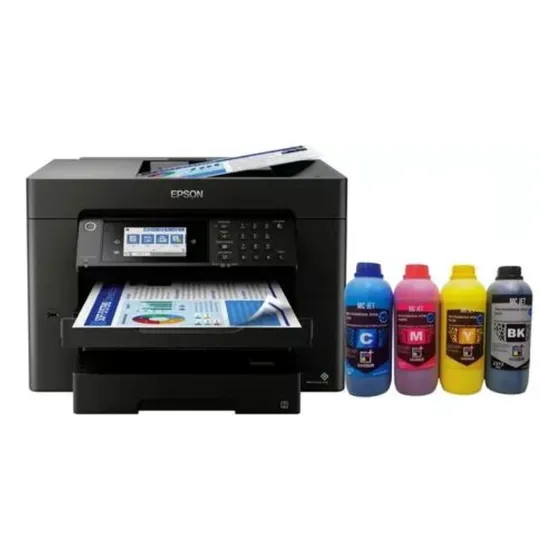 Impressora Epson Wf7840 A3+ Com Bulk + Kit De Tinta Litro